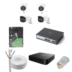 JK Vision 5MP 4 Camera CCTV Full Set